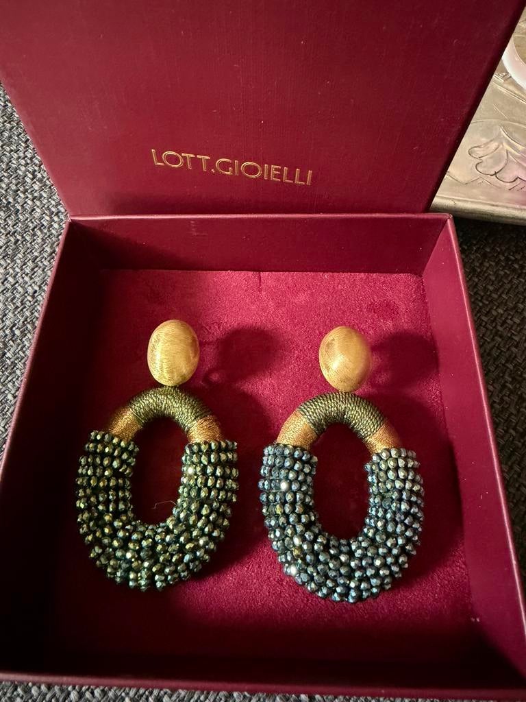 Lott gioielli oorbellen, Sieraden, Tassen en Uiterlijk, Ophalen of Verzenden, Zo goed als nieuw, Groen, Overige materialen