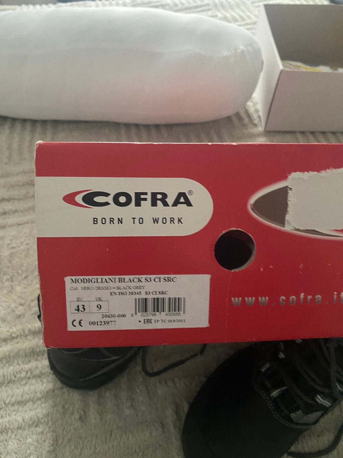 Veiligheid schoenen hoog zwart/grijs maat 43, Ophalen, Zwart, Sneakers of Gympen, Zo goed als nieuw
