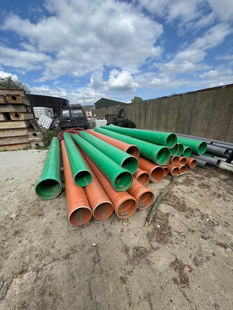 250mm pvc buis duiker, Doe-het-zelf en Verbouw, Ophalen, Pvc, Nieuw, 4 tot 6 meter