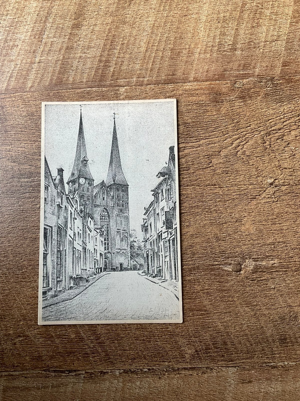 Ansichtkaart de oude Bergkerk Deventer, Ophalen of Verzenden, Voor 1920, Ongelopen, Overijssel