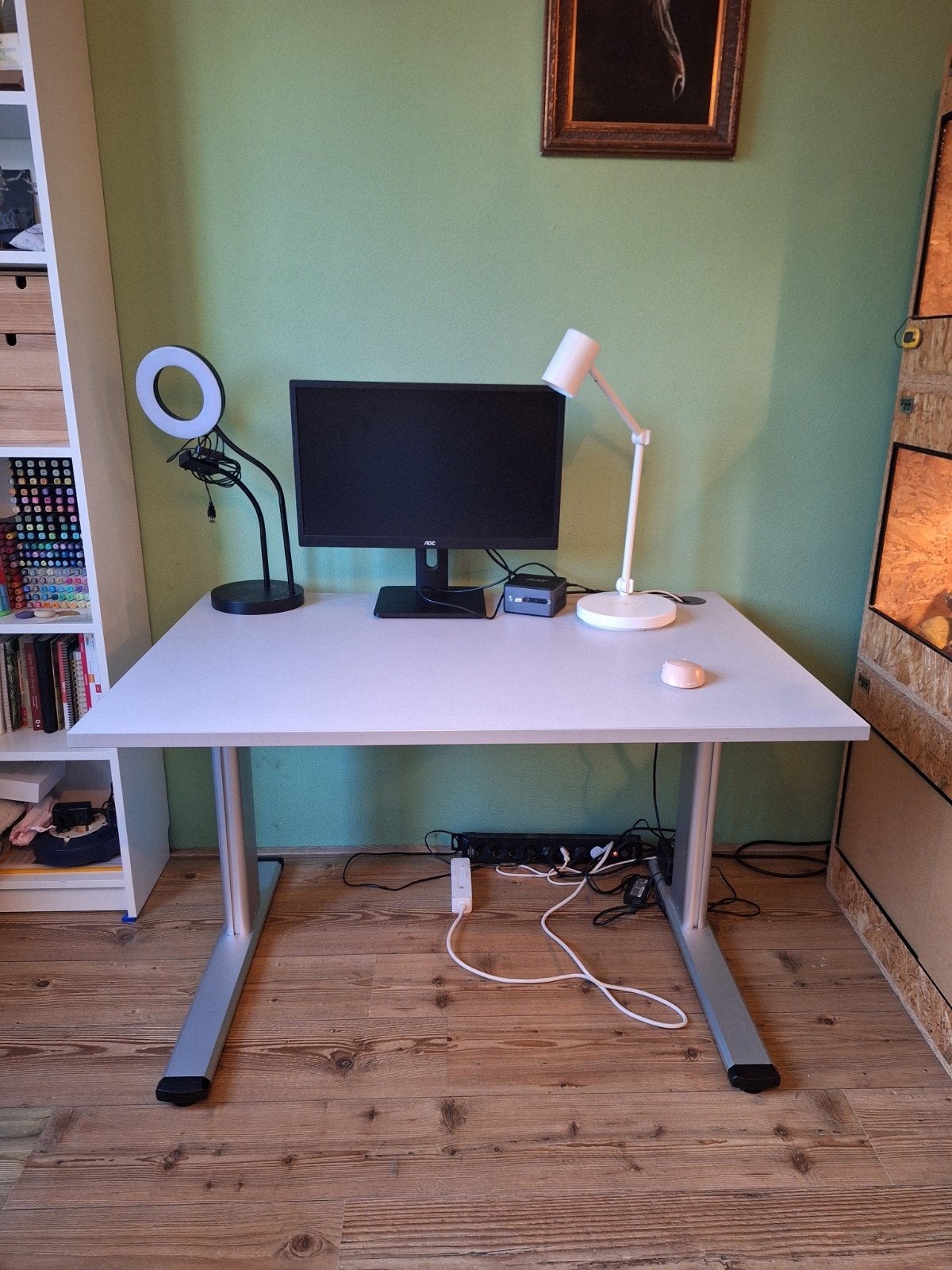 Elektrisch Verstelbaar Zit-Sta Bureau, Huis en Inrichting, Ophalen, Zit-sta bureau, Metaal, Zo goed als nieuw