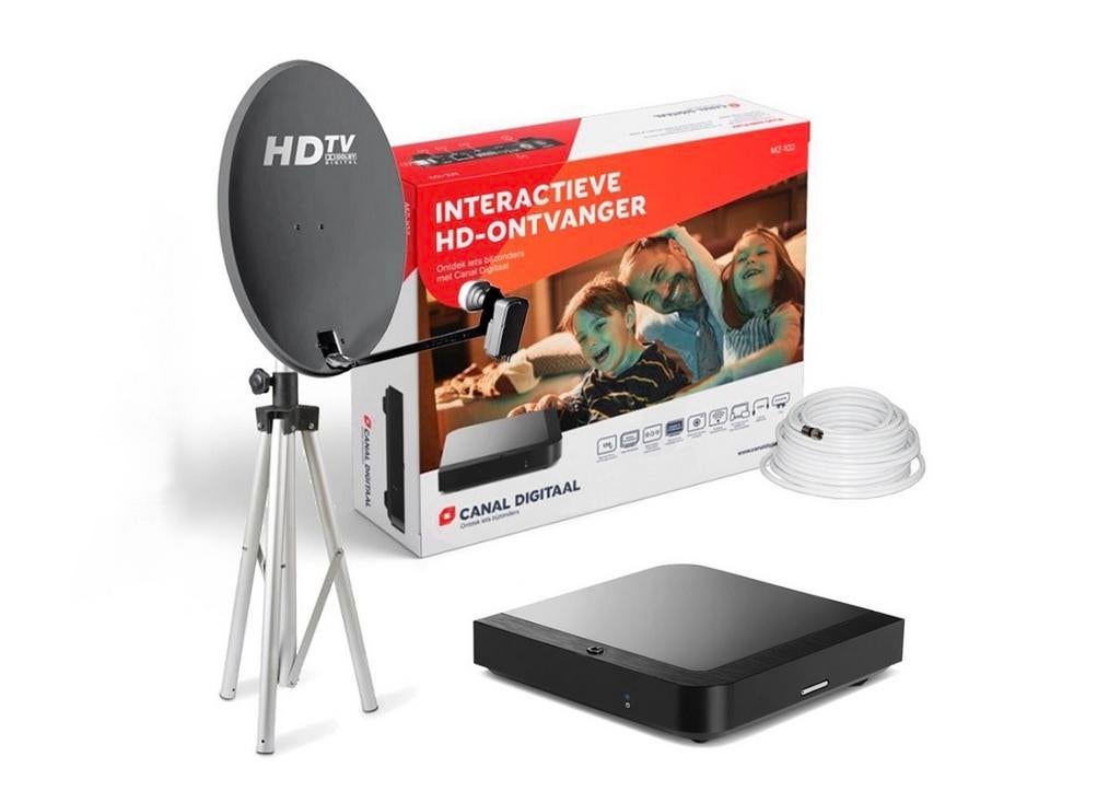 Canal Digitaal HD-ontvanger met schotel en statief, Audio, Tv en Foto, Schotelantennes, Ophalen of Verzenden, Gebruikt, (Schotel)antenne