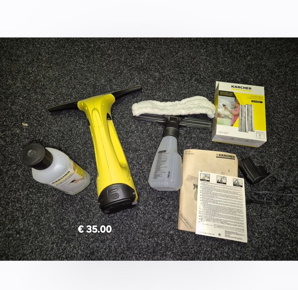 Kärcher WV 2 Plus N Raamwisser Set - Compleet, Ophalen of Verzenden, Raamwisser of Trekker