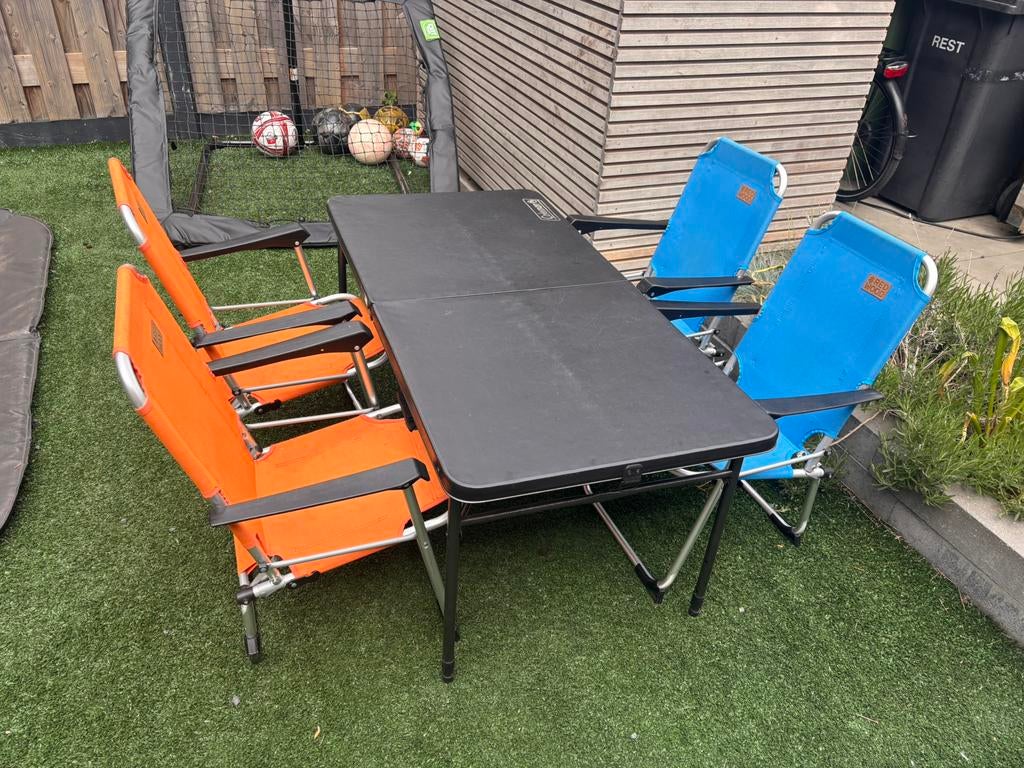 kinderstoeltjes redwood, Ophalen of Verzenden, Gebruikt, Campingtafel