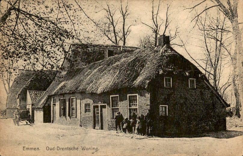 Emmen - Oud Drentsche Woning, Ophalen of Verzenden, Voor 1920, Ongelopen, Drenthe