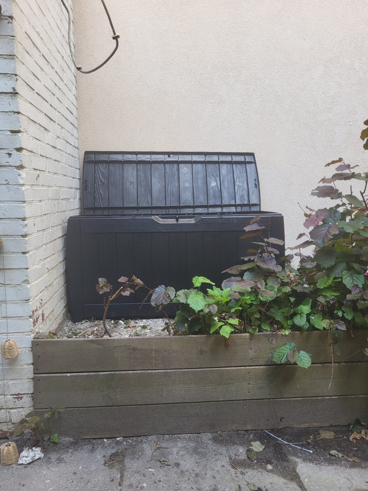 Kunststof Opbergbox Tuin - Zwart, Ophalen
