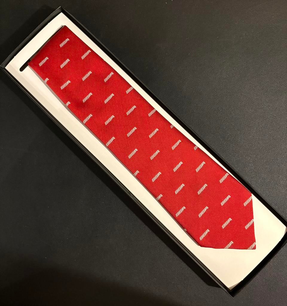 Stropdas BBA (rood), Verzamelen, Spoorwegen en Tramwegen, Ophalen of Verzenden, Zo goed als nieuw, Bus of Metro
