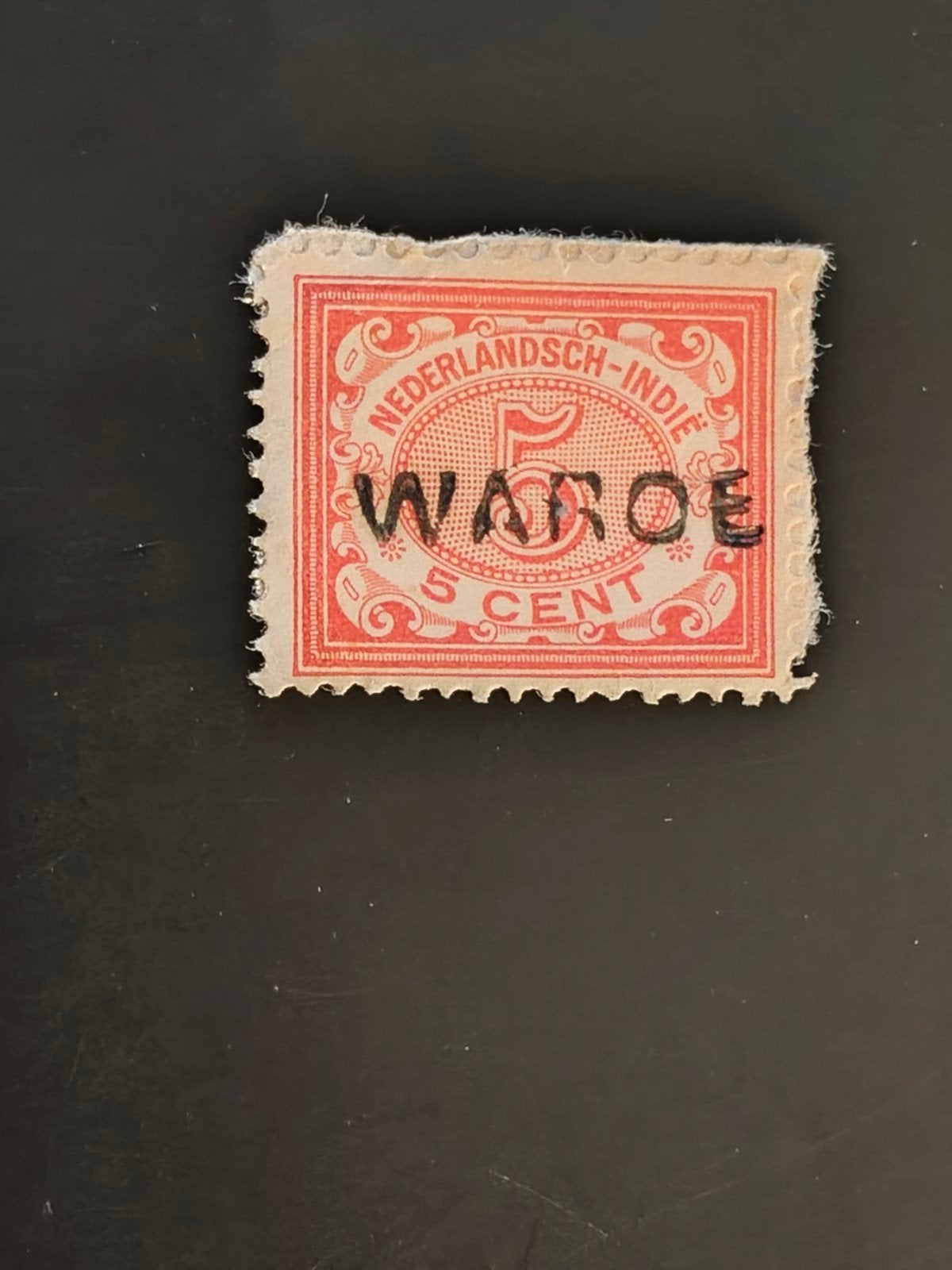 Nederlands-Indië 5 cents 1902-09, NVPH 46; WAROE overdruk, Postzegels en Munten, Postzegels | Nederlands-Indië en Nieuw-Guinea