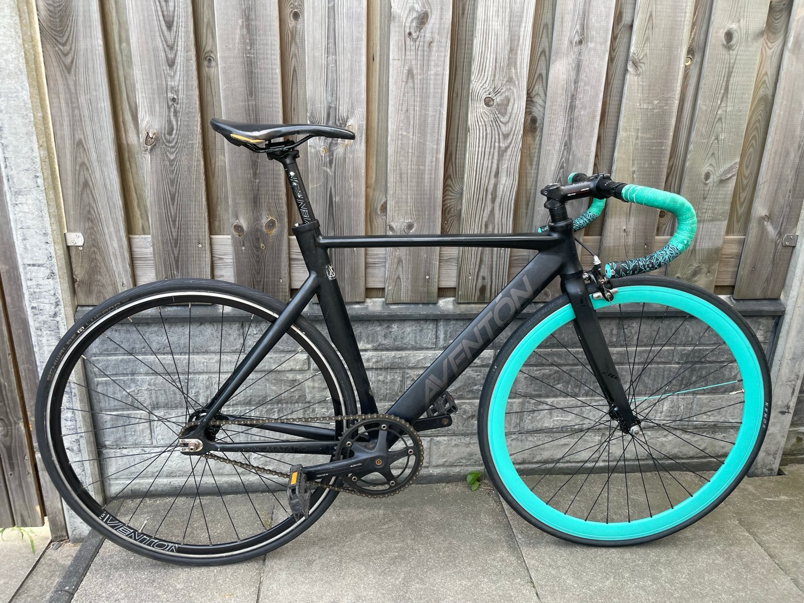 Aventon Mataro Fixed Gear Single speed Fiets - 52cm S, Fietsen en Brommers, Overige merken, Gebruikt, Velgrem, Aluminium