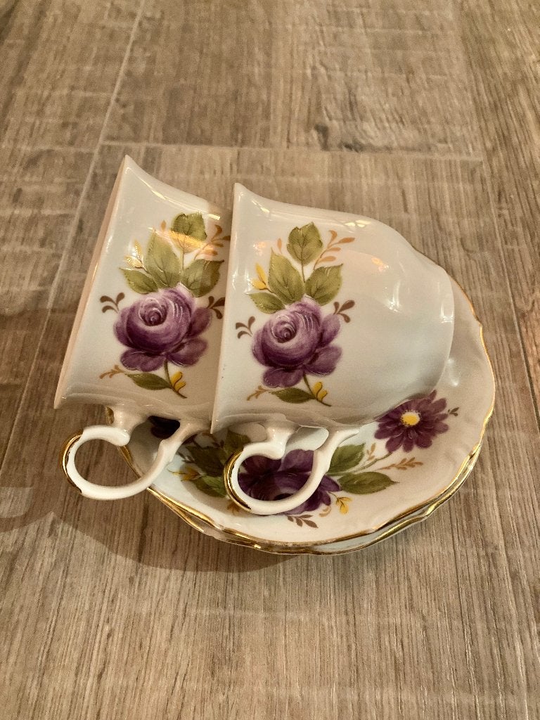 Vintage antieke kop en schotels Winterling Bavaria kopjes 2x, Ophalen of Verzenden
