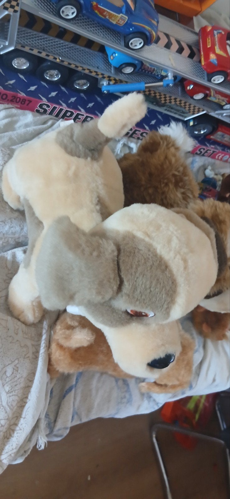 Leuke knuffelhonden: Sint Bernard en Teckel, Ophalen of Verzenden, Gebruikt