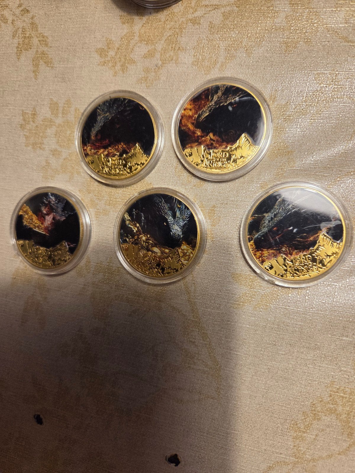 Lord of the Rings Smaug Munten Set - Limited Edition, Ophalen of Verzenden, Overige materialen