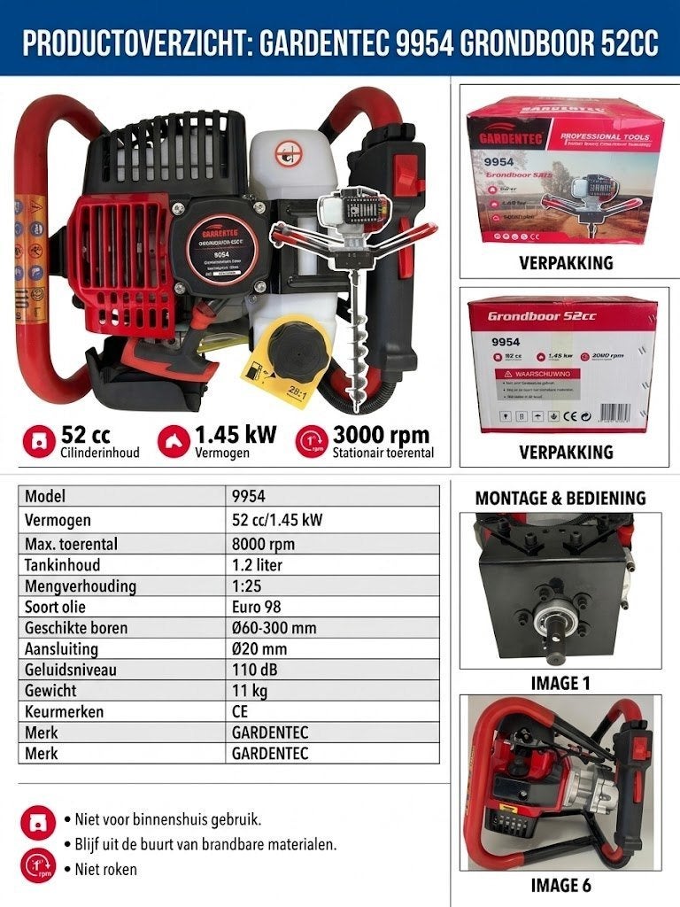 Grondboor zolang de voorraad strekt!, Ophalen of Verzenden, Nieuw, 600 watt of meer, Overige typen