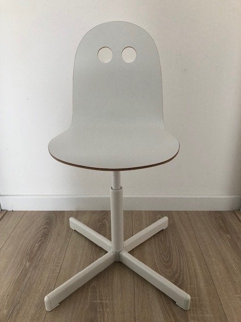 valfred/sibben ikea bureaustoel kind - zgan, Ophalen, Wit, Zo goed als nieuw, Bureaustoel