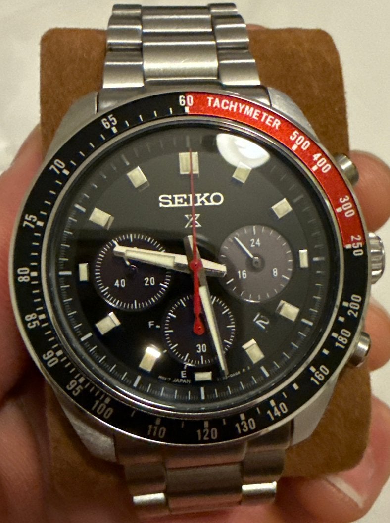 Seiko prospex speedtimer chrono solar, Ophalen of Verzenden, Zo goed als nieuw, Staal, Seiko