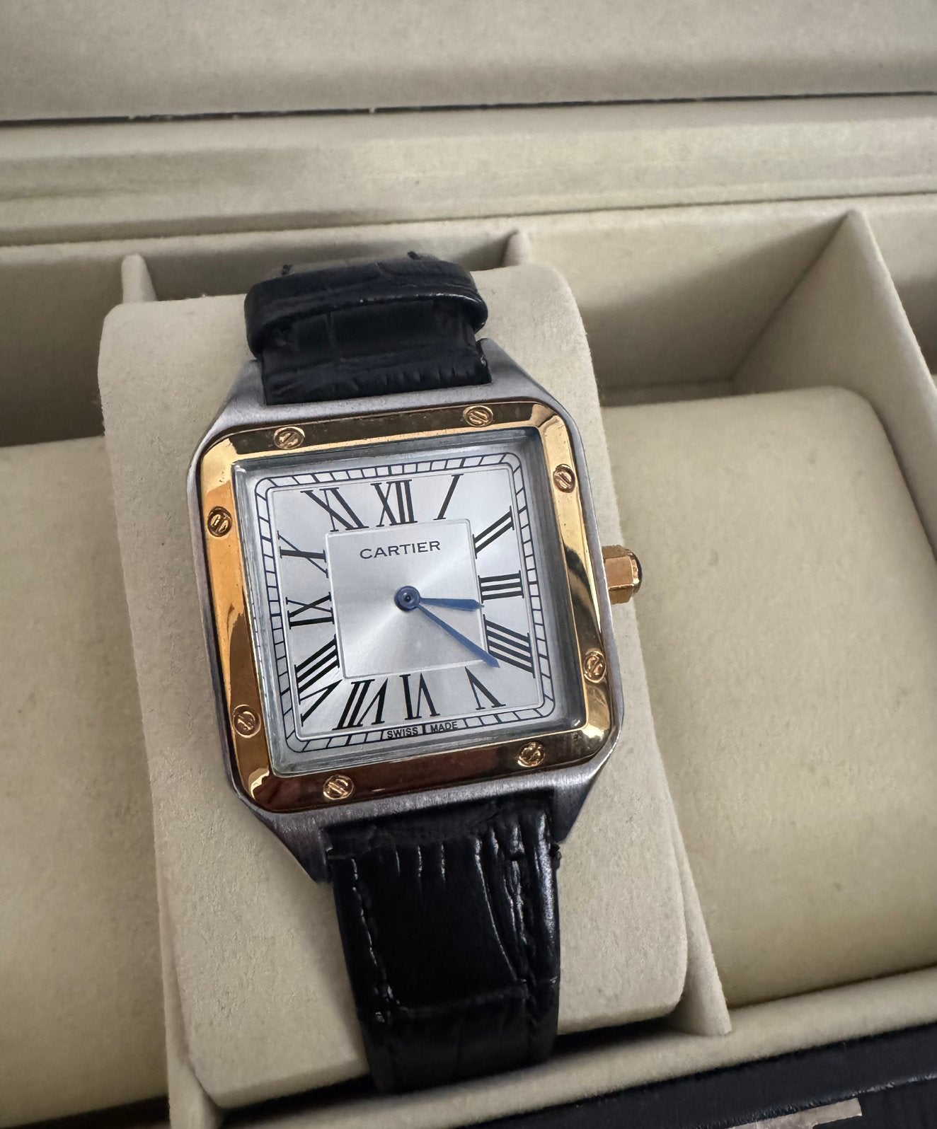 Cartier Santos Dumont heren horloge, Ophalen of Verzenden, Nieuw, Staal, Overige merken