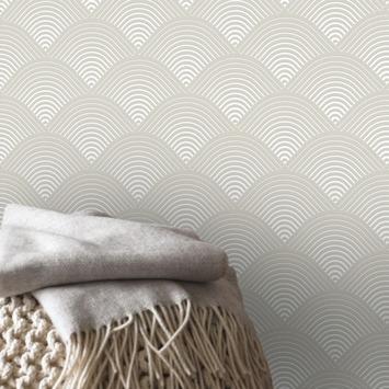 Superfresco Easy Behang - Beige Golfpatroon, Ophalen, 10 tot 25 m², Beige