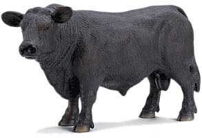 Schleich 13282 Agnus stier, dierfiguur, Verzamelen, Ophalen of Verzenden, Gebruikt, Boerderijdier, Beeldje of Figuurtje