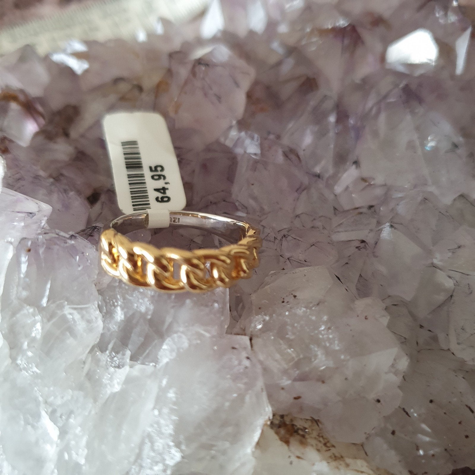 zinzi ring zilver met goud maat 54 nieuw, Nieuw, Ophalen of Verzenden, 17 tot 18, Dame