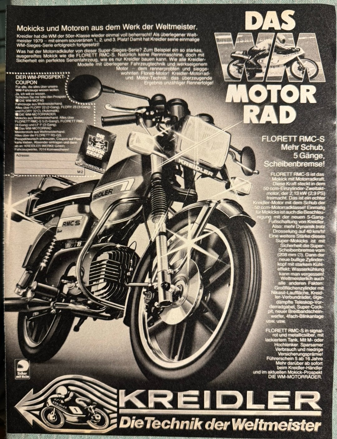 Advertentie Kreidler RMC-S, Verzenden, Zo goed als nieuw, Motoren