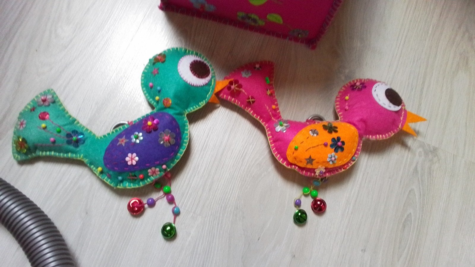 Vilten mand vogels, Ophalen of Verzenden, Nieuw, Rond, Riet