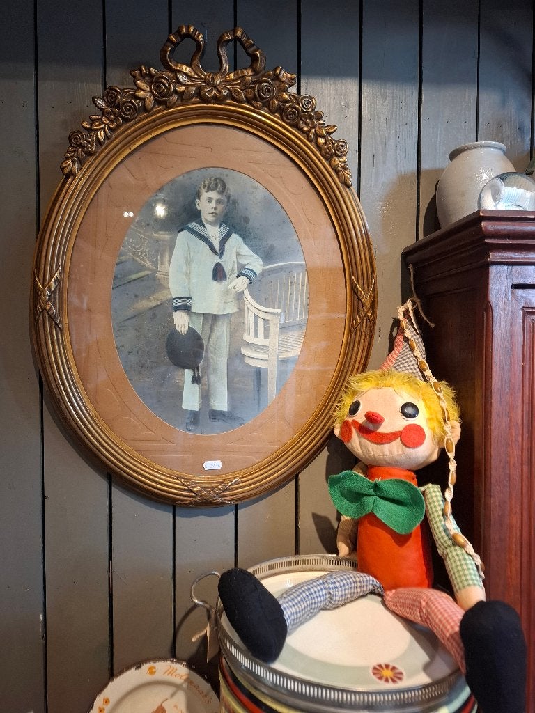Grote ovale striklijst, schilderijlijst, brocante, Antiek en Kunst, Ophalen