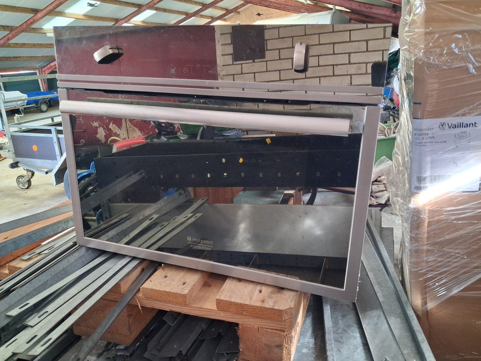 Inbouw combi magnetron Hotpoint Ariston MWK422XHAS2, Ophalen, 45 tot 50 cm, Combi-oven, Inbouw