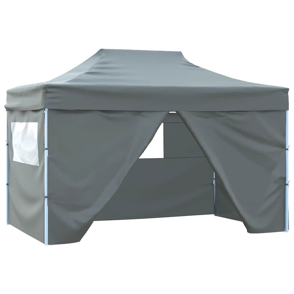 Vouwtent pop-up met 4 zijwanden 3x4,5 m antraciet-nieuw-, Tuin en Terras, Opvouwbaar, ., Nieuw, .