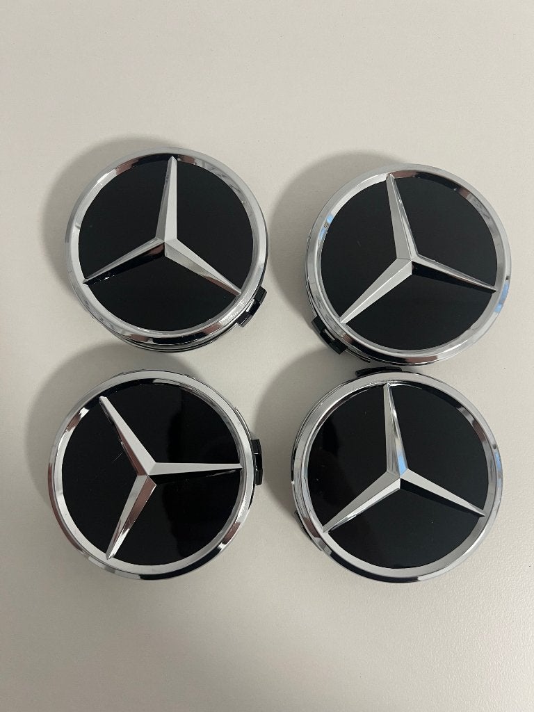 Mercedes Benz wiel naafdoppen naafkap wieldop velgkap 75mm, Auto diversen, Wieldoppen, Ophalen of Verzenden, Nieuw