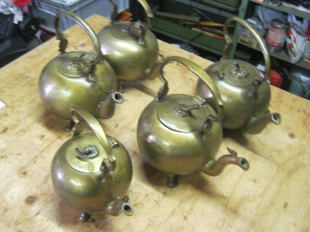 Antieke bronze appelketels, Ophalen of Verzenden, Brons
