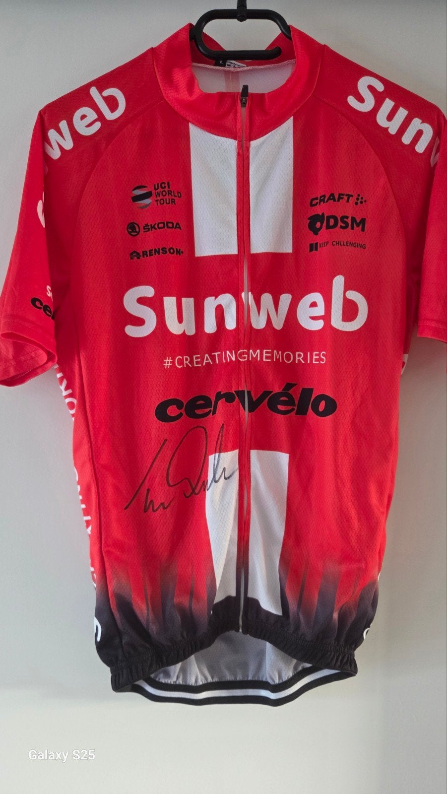 Subwe wielershirt originele handtekening Tom Dumoulin, Ophalen of Verzenden, Zo goed als nieuw, Buitenlandse clubs, Shirt