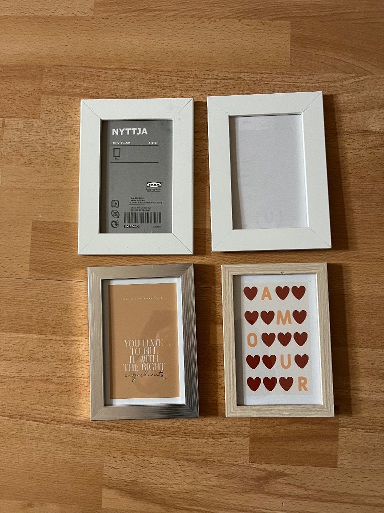 4 Fotolijstjes voor foto's van 10x15cm o.a. van Ikea, Ophalen of Verzenden, Zo goed als nieuw, Wissellijst