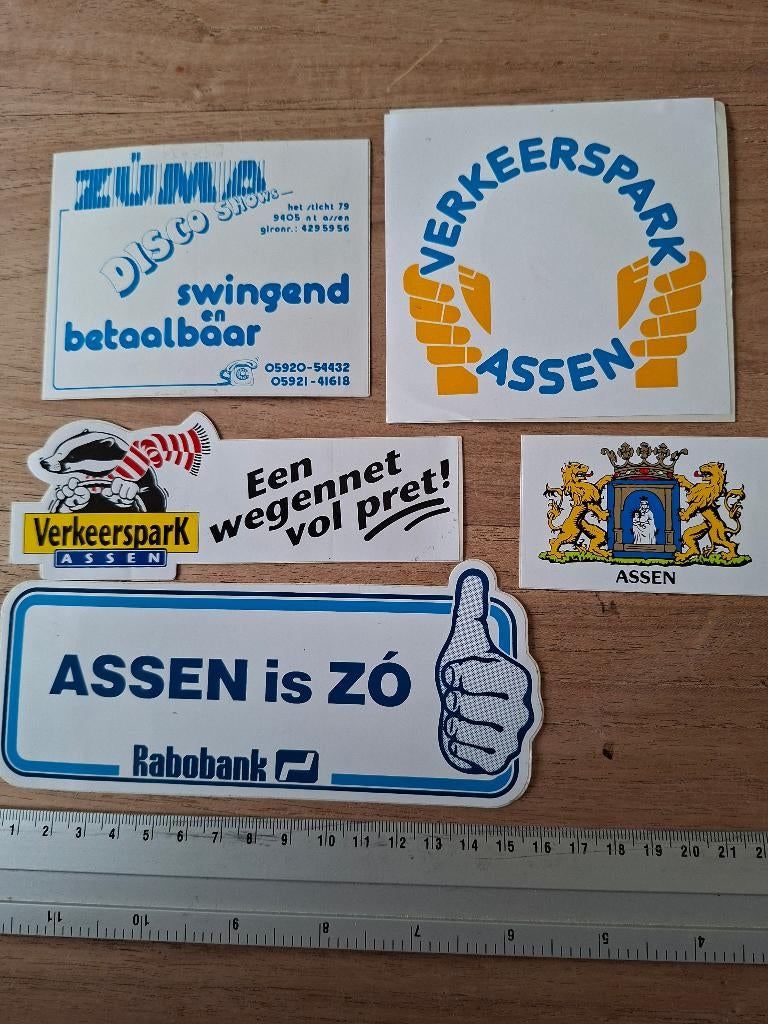 Stickers Assen, Ophalen of Verzenden, Zo goed als nieuw, Overige typen