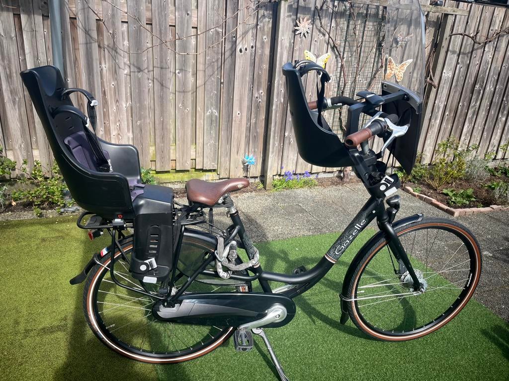 Zo Goed Als Nieuwe Gazelle Bloom mama fiets met 2 zitjes, Ophalen, 2 zitjes, Windscherm, 56 cm of meer