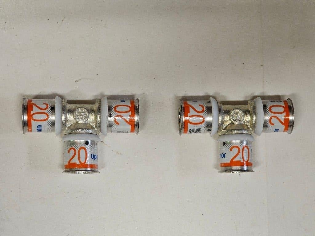 2x Uponor S-Press T-stuk 20 mm, Ophalen of Verzenden, Nieuw, Overige typen