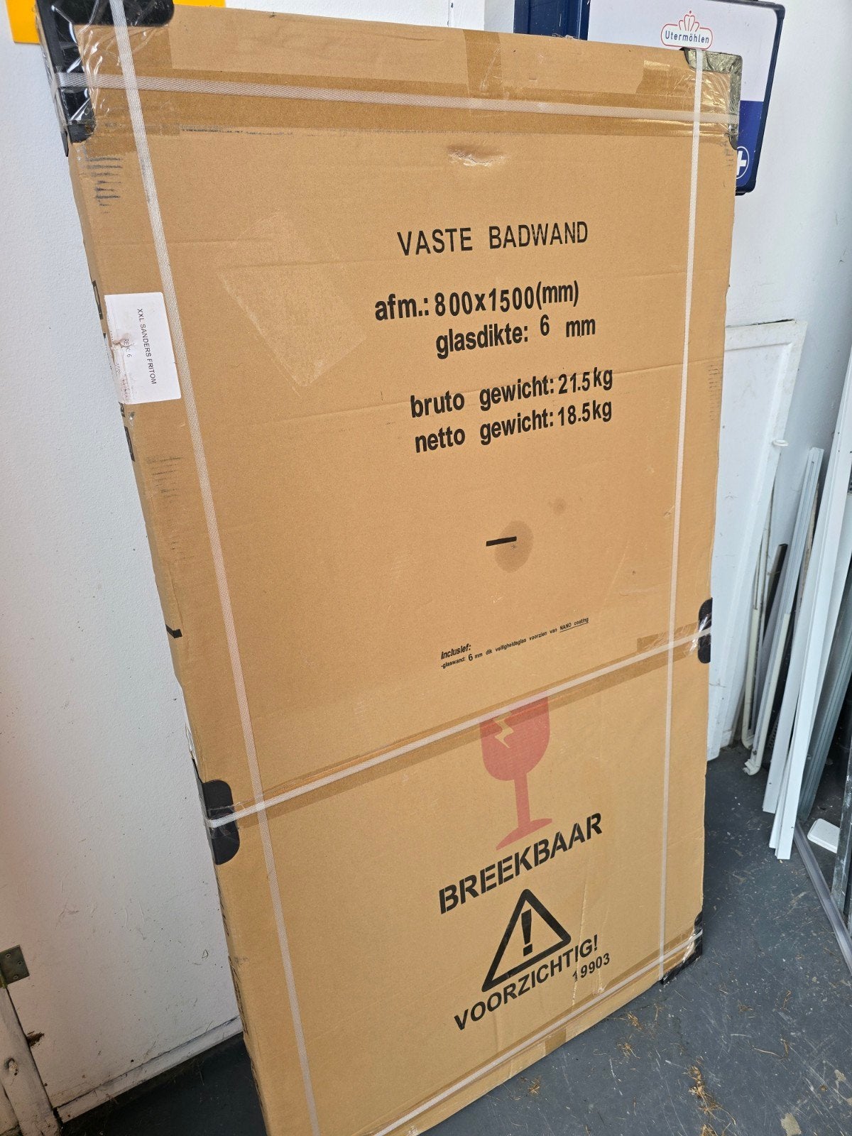 Nieuwe Wiesbaden vaste badwand 80x150 cm, 6mm glas, Ophalen, Nieuw, Met bad