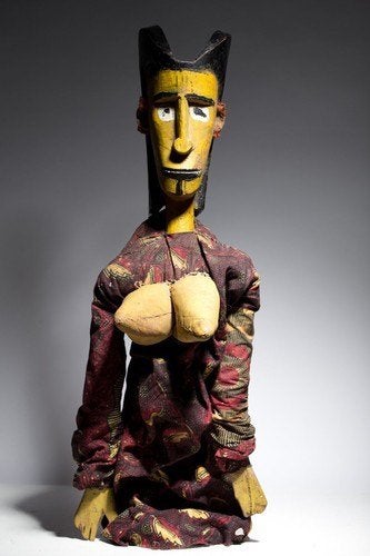 260523 Afrikaans Bozo puppet marionet - Mali, Ophalen of Verzenden