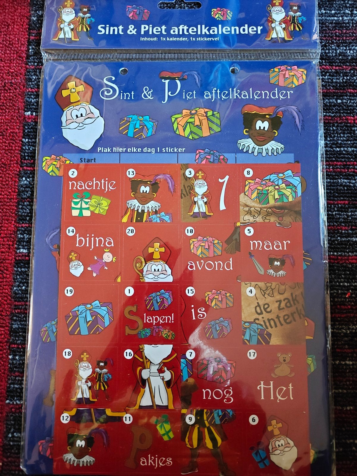 Sinterklaas & Piet aftelkalender, Verzenden, Nieuw