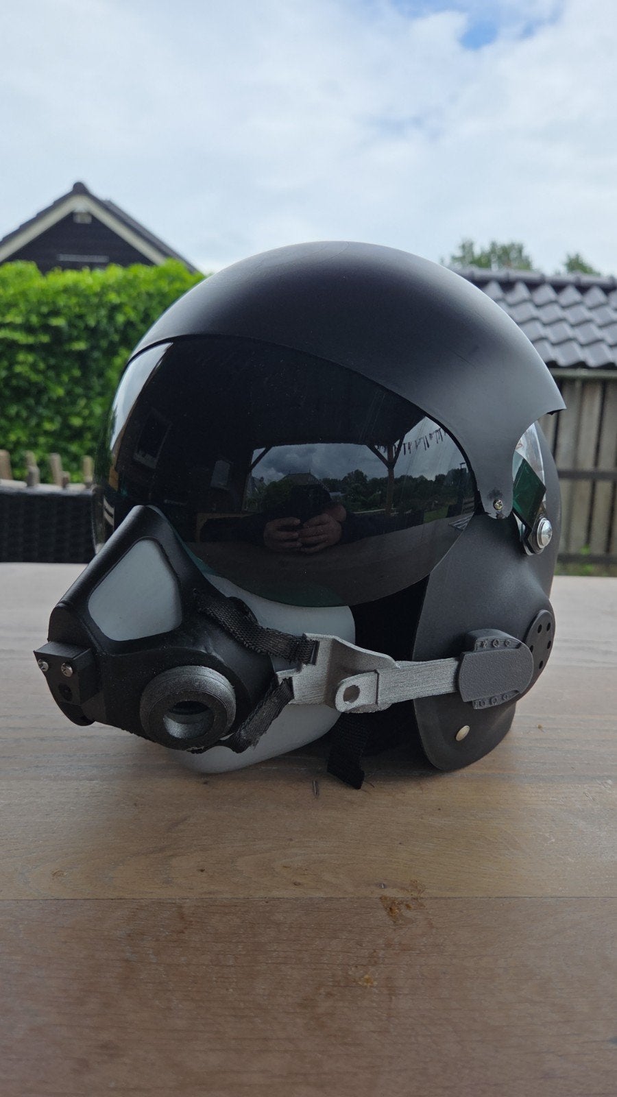 Pilotenhelm met Zuurstofmasker - Zwart, Ophalen of Verzenden, Luchtmacht, Helm of Baret