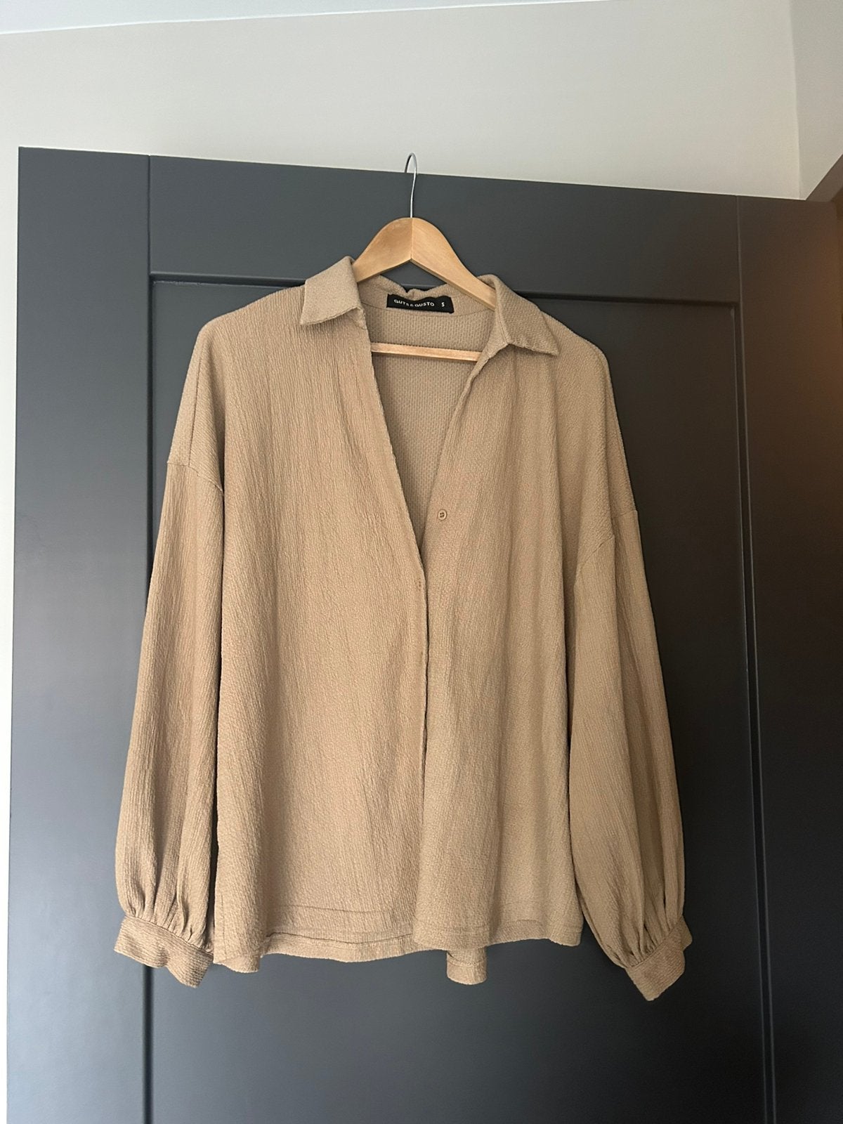 Camelkleurige blouse maat S van Guts&Gusto te koop, Verzenden, Zo goed als nieuw, Maat 36 (S), Overige kleuren