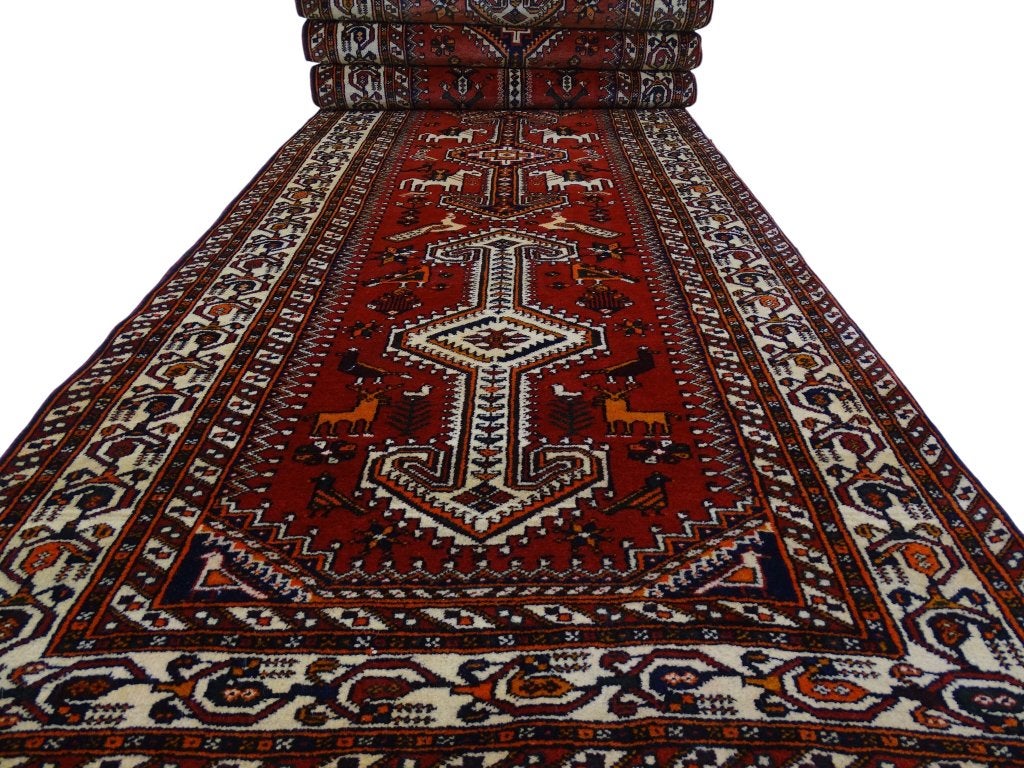 Perzisch tapijt - Hamadan - 410 x 94 cm - Handgeknoopt