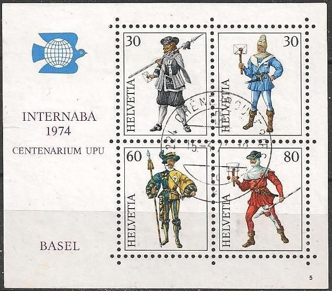 Zwitserland blok No.22 O.  ADV. no.88 T., Postzegels en Munten, Postzegels | Europa | Zwitserland, Ophalen of Verzenden, Gestempeld
