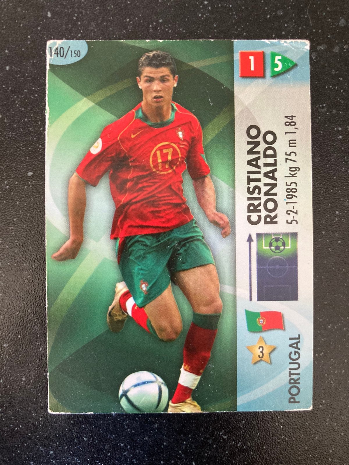 Panini WK 2006 - Goaaal! Kaart #140 Cristiano Ronaldo, Ophalen of Verzenden, Zo goed als nieuw, Buitenlandse clubs, Poster, Plaatje of Sticker