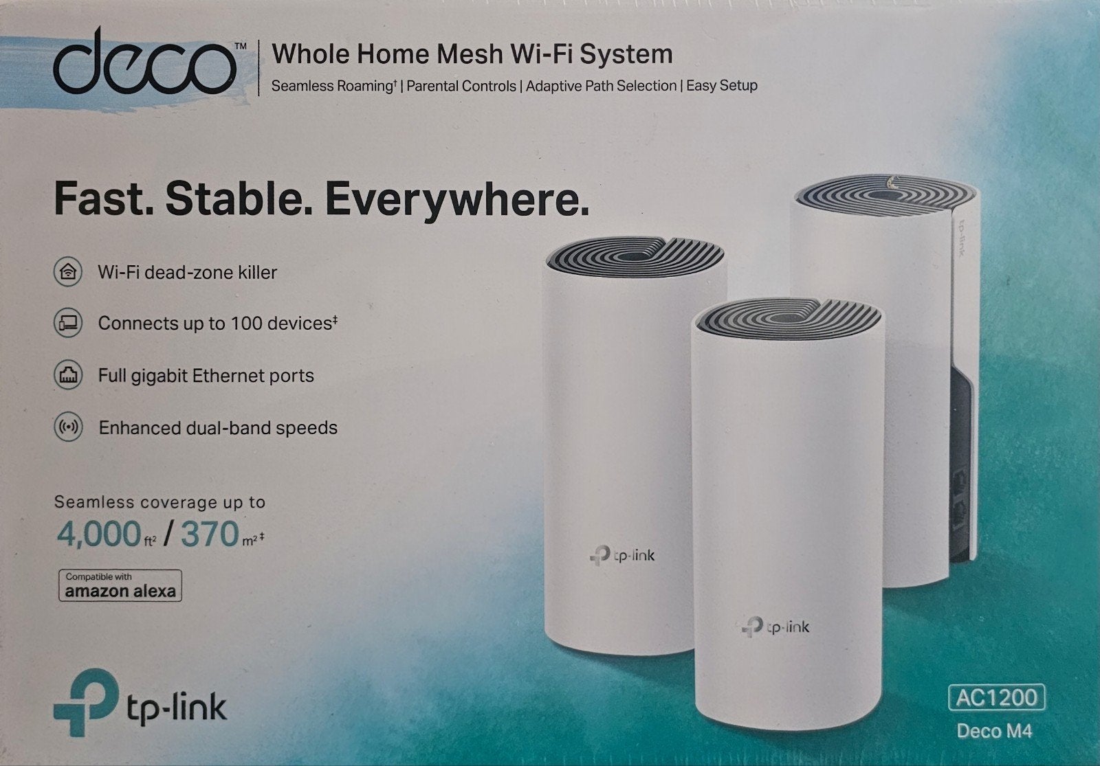 TP-Link Deco M4 AC1200 Mesh Wi-Fi Systeem (3-pack), Computers en Software, Ophalen, Nieuw
