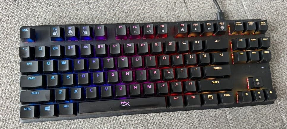 HyperX Alloy Origins Core RGB Gaming Toetsenbord, Computers en Software, Gaming toetsenbord, Ophalen of Verzenden, Zo goed als nieuw