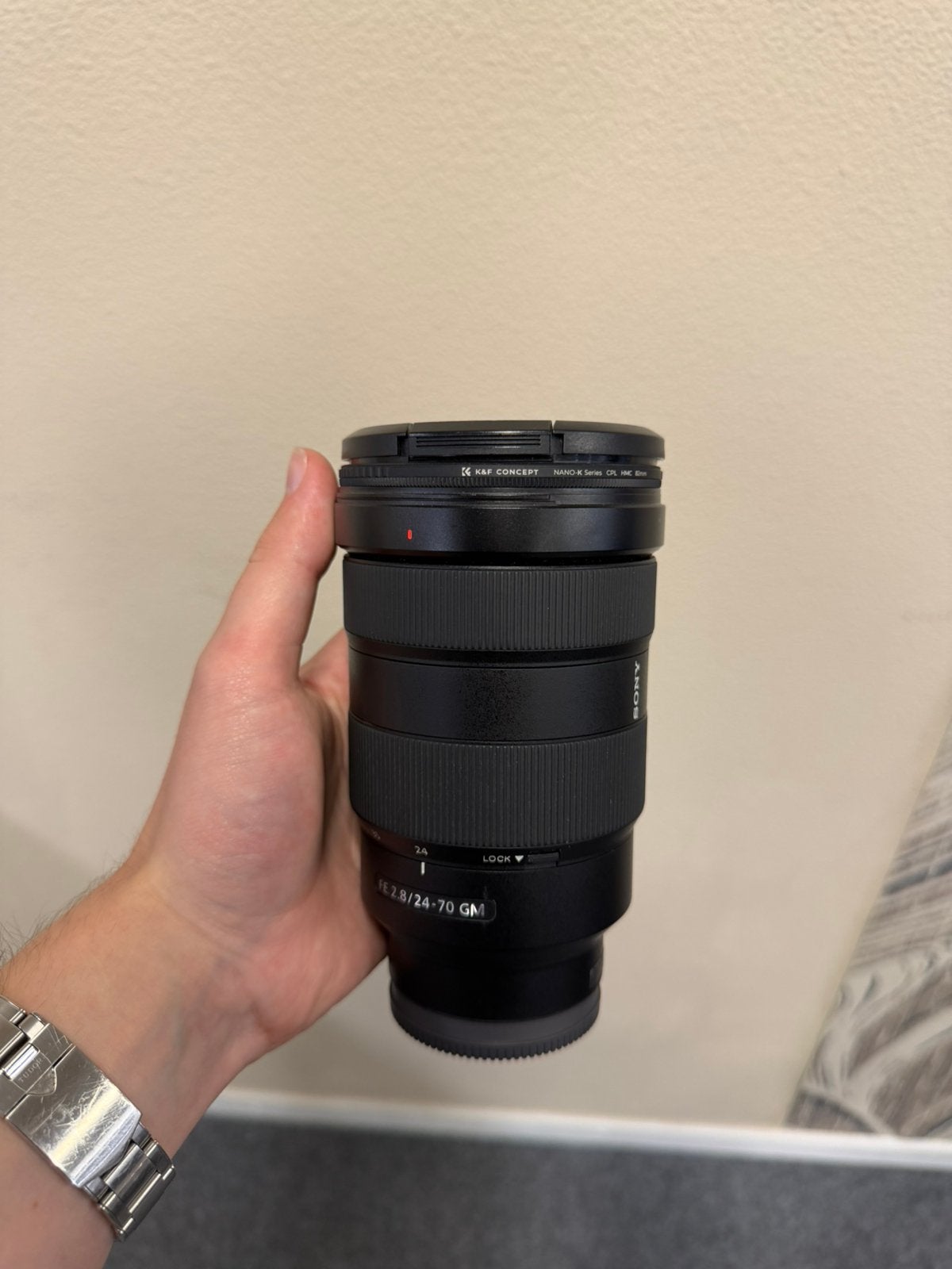Sony FE 24-70mm f/2.8 GM + gratis ND filter, Ophalen, Zo goed als nieuw, Standaardlens, Zoom