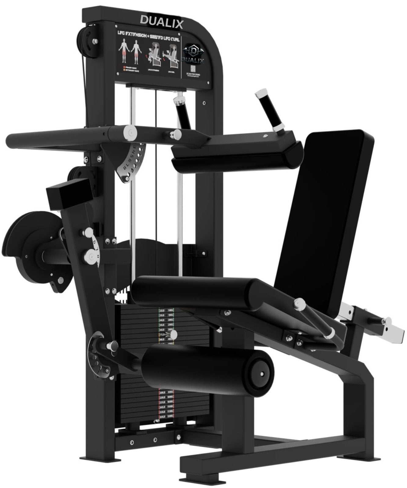 Dualix Titan Dual en Leg Extension Leg Curl 120kg Stack, Ophalen of Verzenden, Nieuw, Overige typen