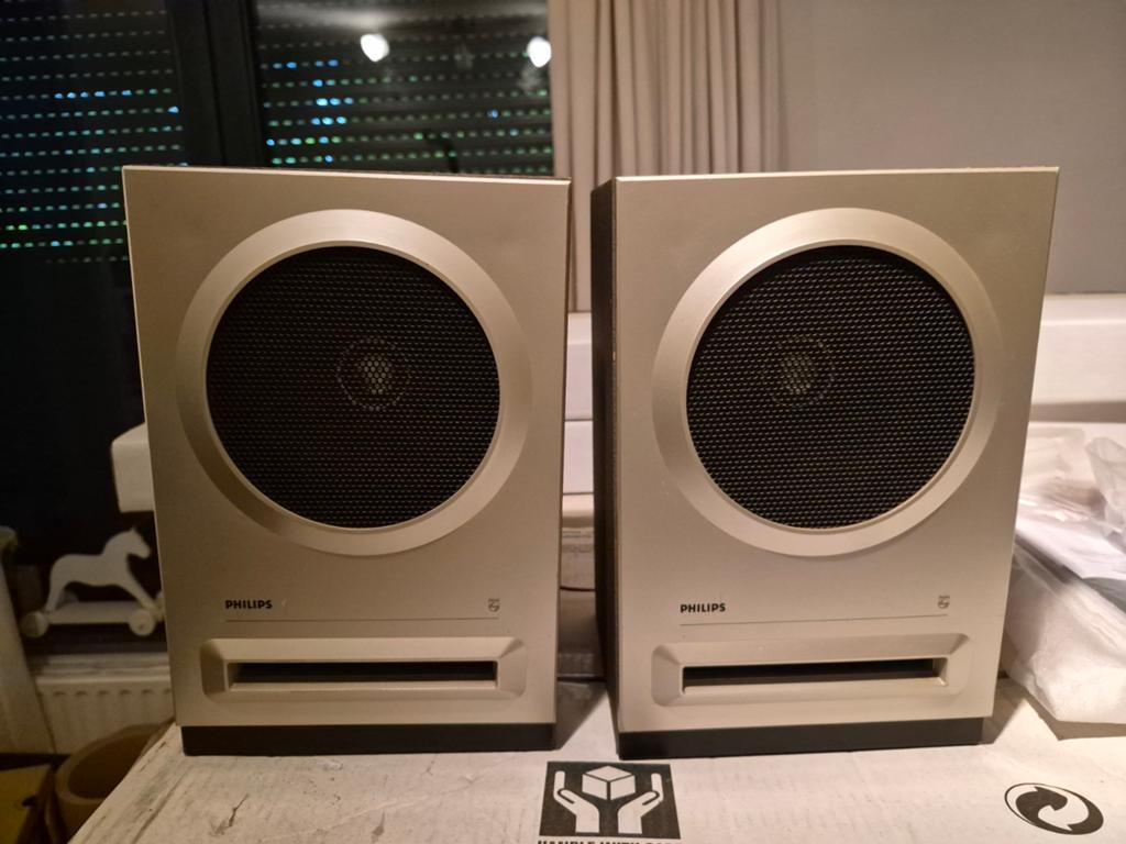 Philips vintage speakerset F9131⁸, Philips, Gebruikt, Ophalen of Verzenden, Minder dan 60 watt
