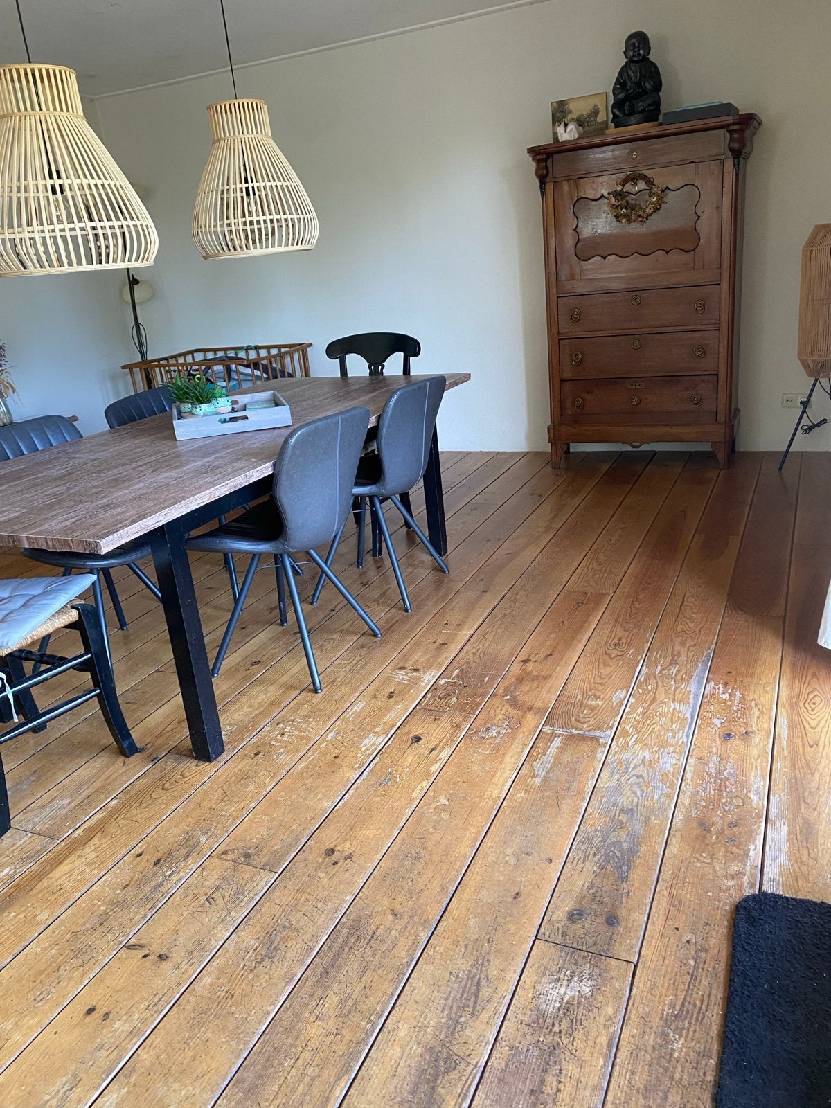 Houten vloerdelen, grenen, ca.  70 m², Doe-het-zelf en Verbouw, Ophalen, Gebruikt, Vloerdelen of -planken, 10 m² of meer