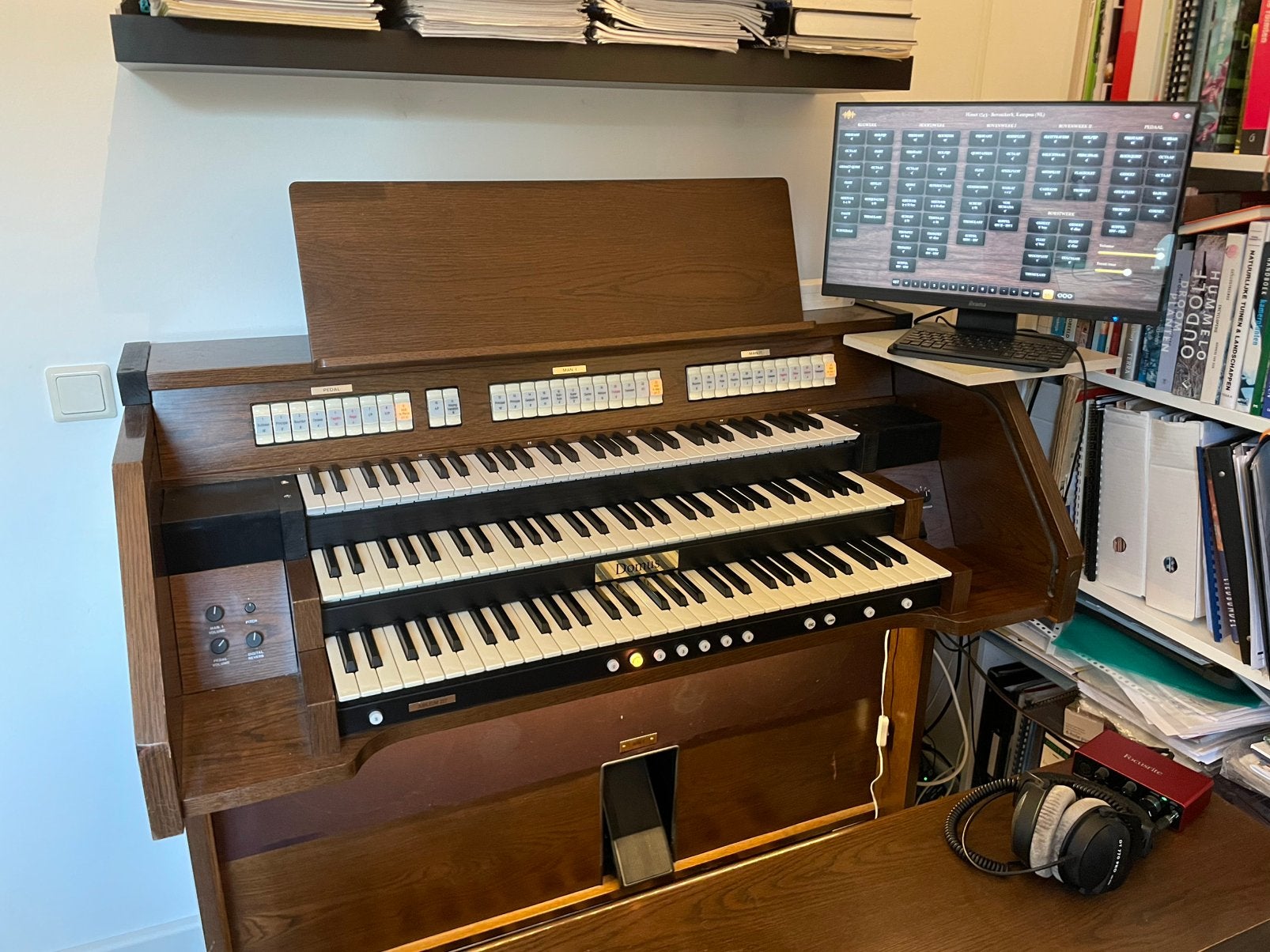 Domus Jubileum 227 + Fatar TP/6 – 3-klaviers MIDI-orgel, Muziek en Instrumenten, Orgels, Ophalen, Gebruikt, 2 klavieren, Orgel